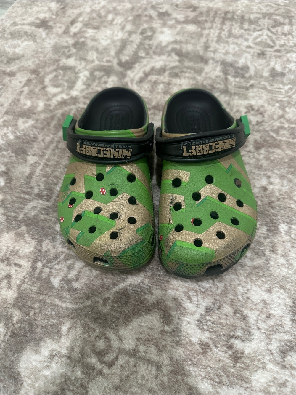 CROCS Kids' Clog in Green and Tan Camo